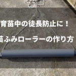 育苗中の徒長防止に！自作苗ふみローラーの作り方