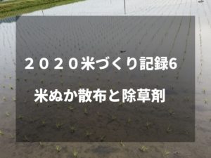 米ぬか散布と除草剤｜2020米づくり記録6